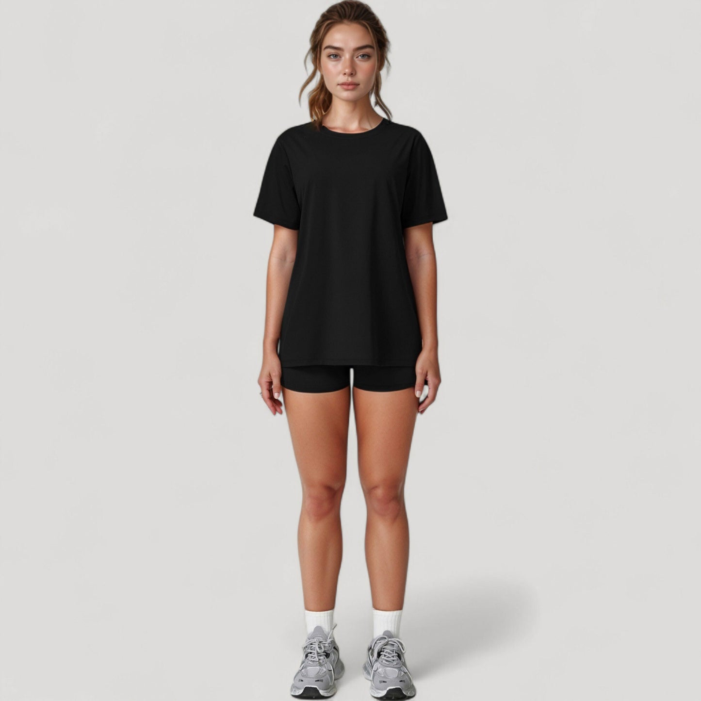 Anna-Kaci Active Women's Relaxed Fit Crew Neck T-Shirt with Short Sleeves and Soft Stretch Fabric for Everyday Comfort