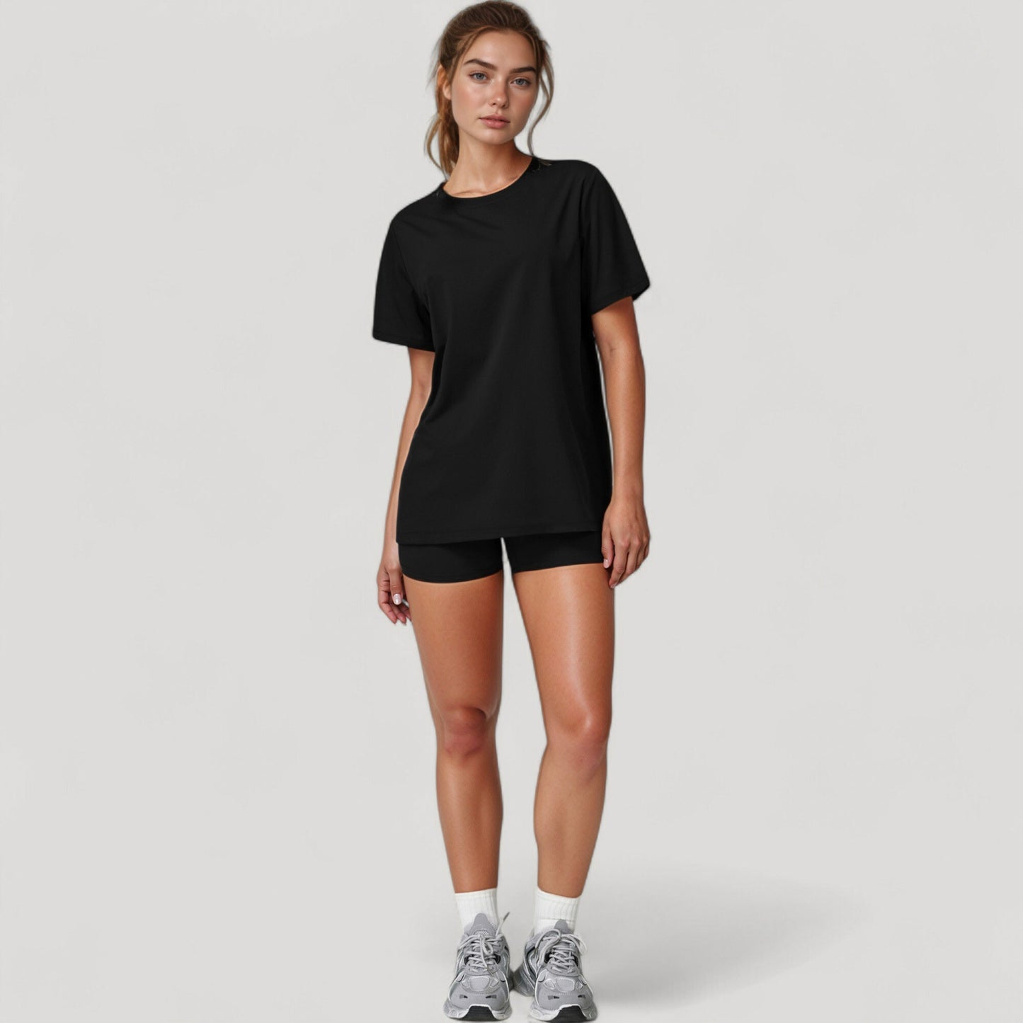 Anna-Kaci Active Women's Relaxed Fit Crew Neck T-Shirt with Short Sleeves and Soft Stretch Fabric for Everyday Comfort