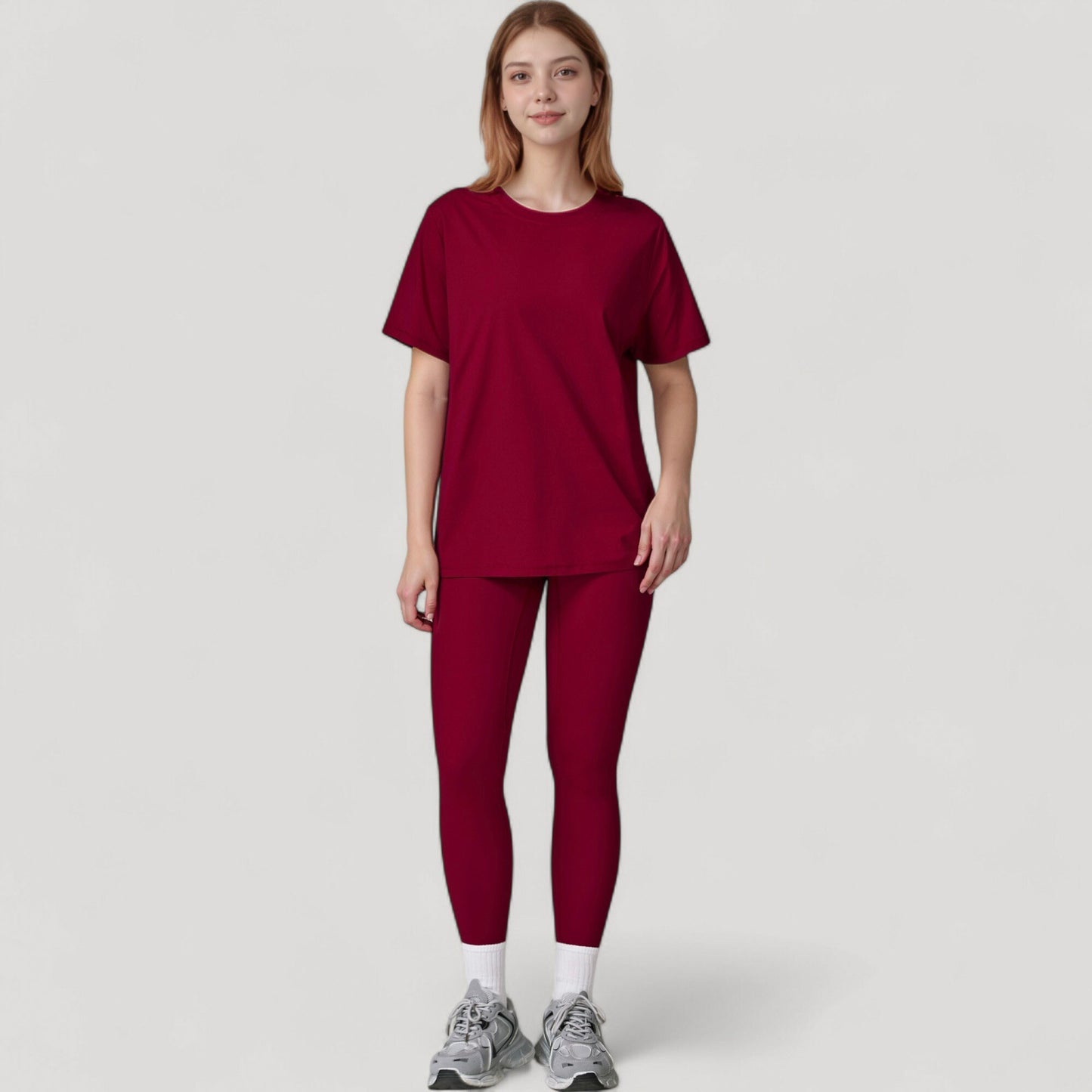 Anna-Kaci Active Women's Relaxed Fit Crew Neck T-Shirt with Short Sleeves and Soft Stretch Fabric for Everyday Comfort