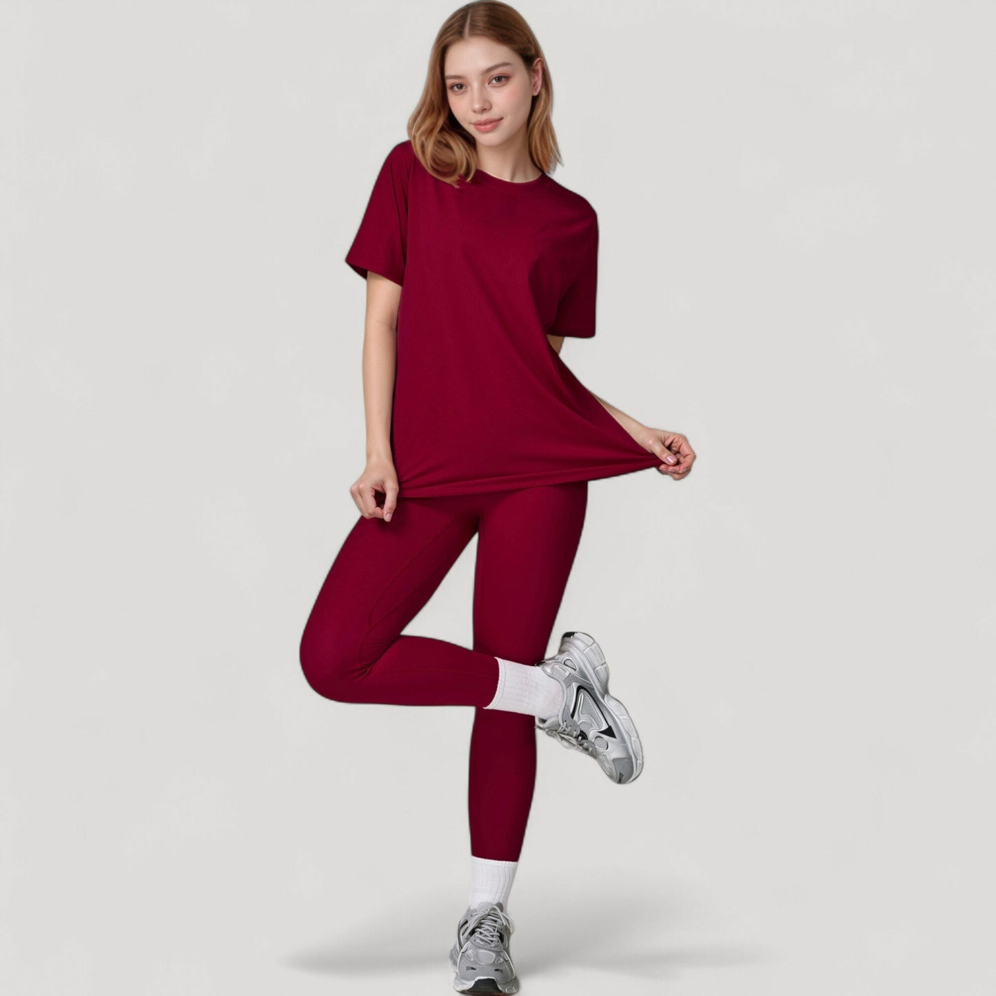 Anna-Kaci Active Women's Relaxed Fit Crew Neck T-Shirt with Short Sleeves and Soft Stretch Fabric for Everyday Comfort