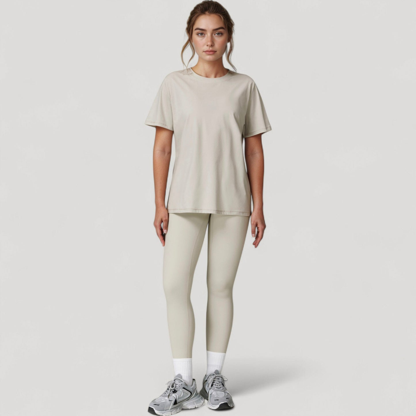 Anna-Kaci Active Women's Relaxed Fit Crew Neck T-Shirt with Short Sleeves and Soft Stretch Fabric for Everyday Comfort