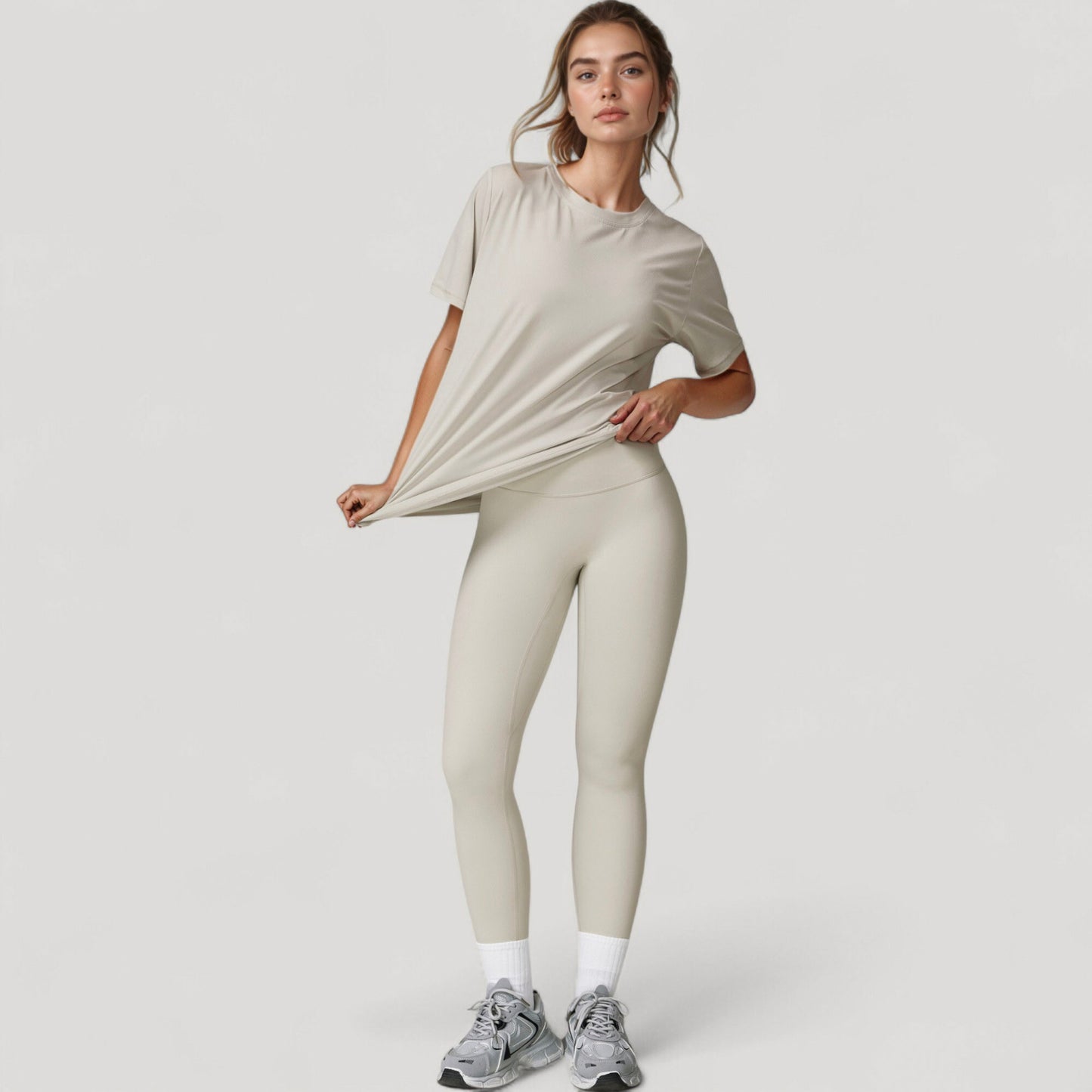 Anna-Kaci Active Women's Relaxed Fit Crew Neck T-Shirt with Short Sleeves and Soft Stretch Fabric for Everyday Comfort