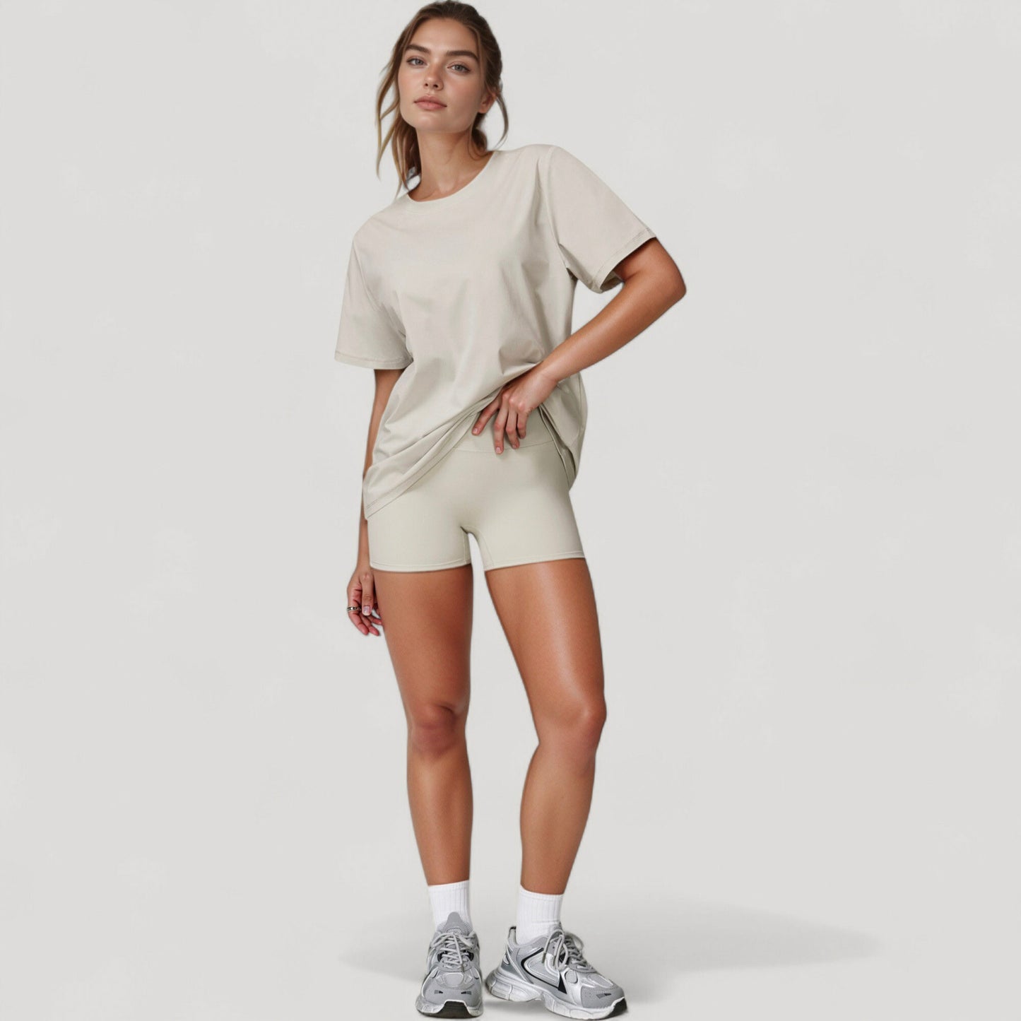 Anna-Kaci Active Women's Relaxed Fit Crew Neck T-Shirt with Short Sleeves and Soft Stretch Fabric for Everyday Comfort