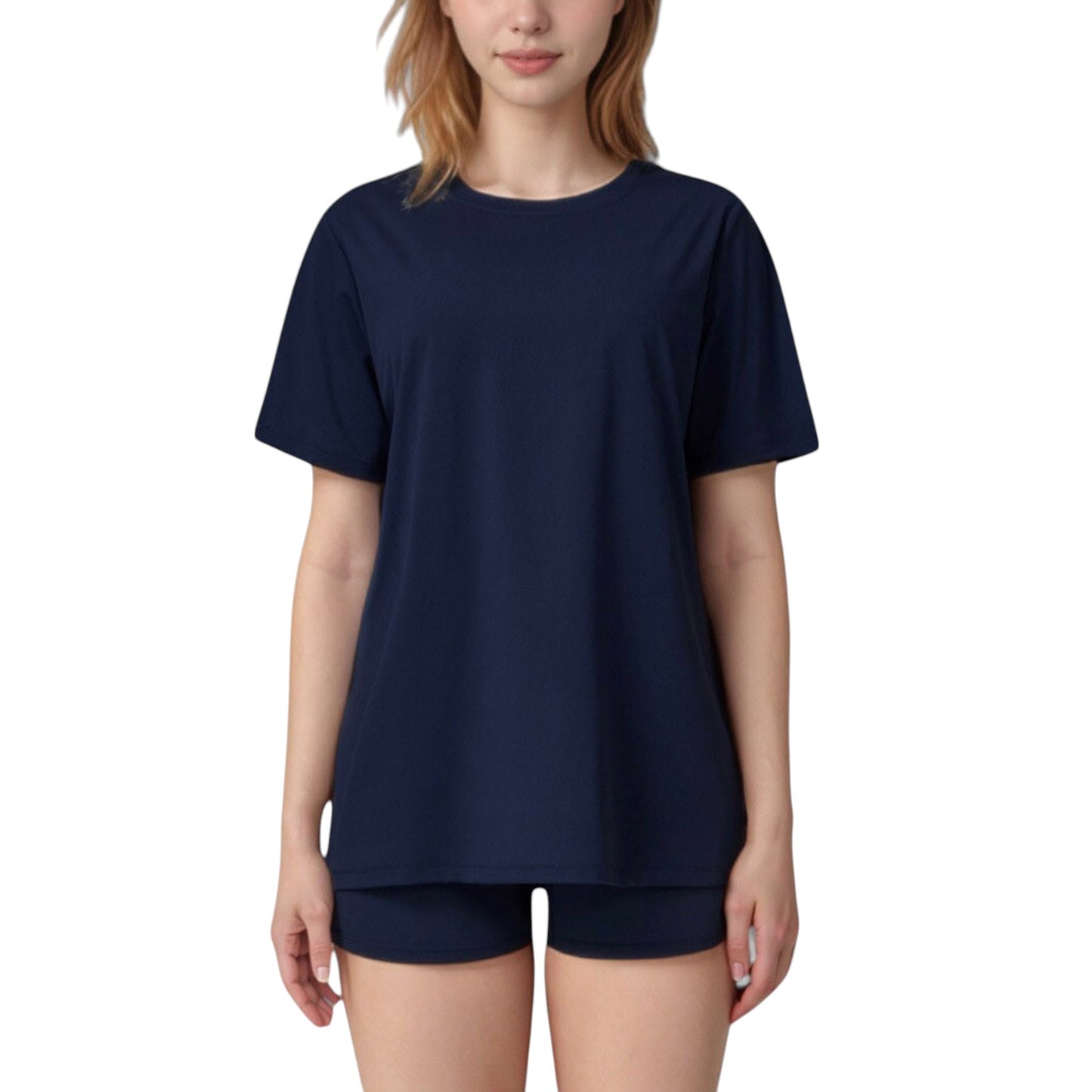 Anna-Kaci Active Women's Relaxed Fit Crew Neck T-Shirt with Short Sleeves and Soft Stretch Fabric for Everyday Comfort
