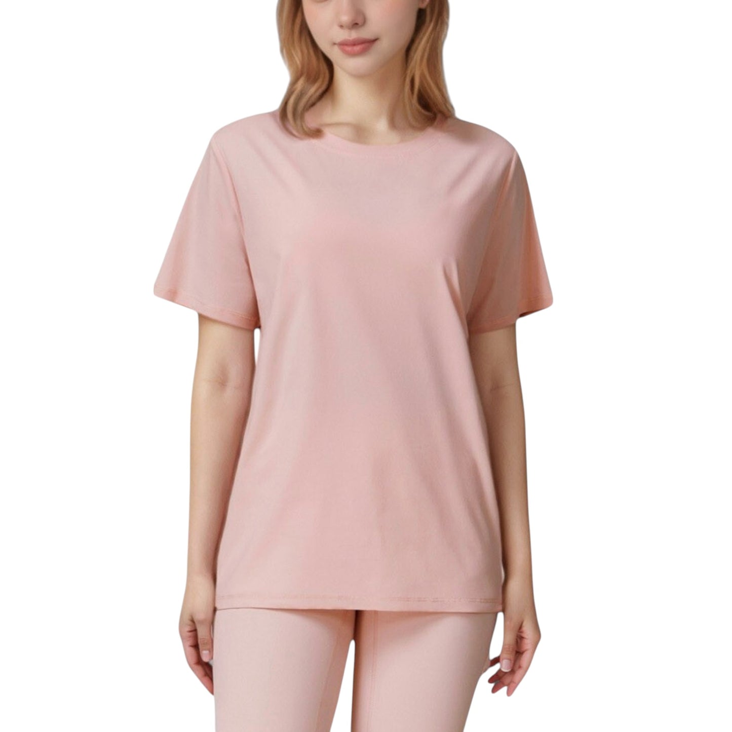 Anna-Kaci Active Women's Relaxed Fit Crew Neck T-Shirt with Short Sleeves and Soft Stretch Fabric for Everyday Comfort
