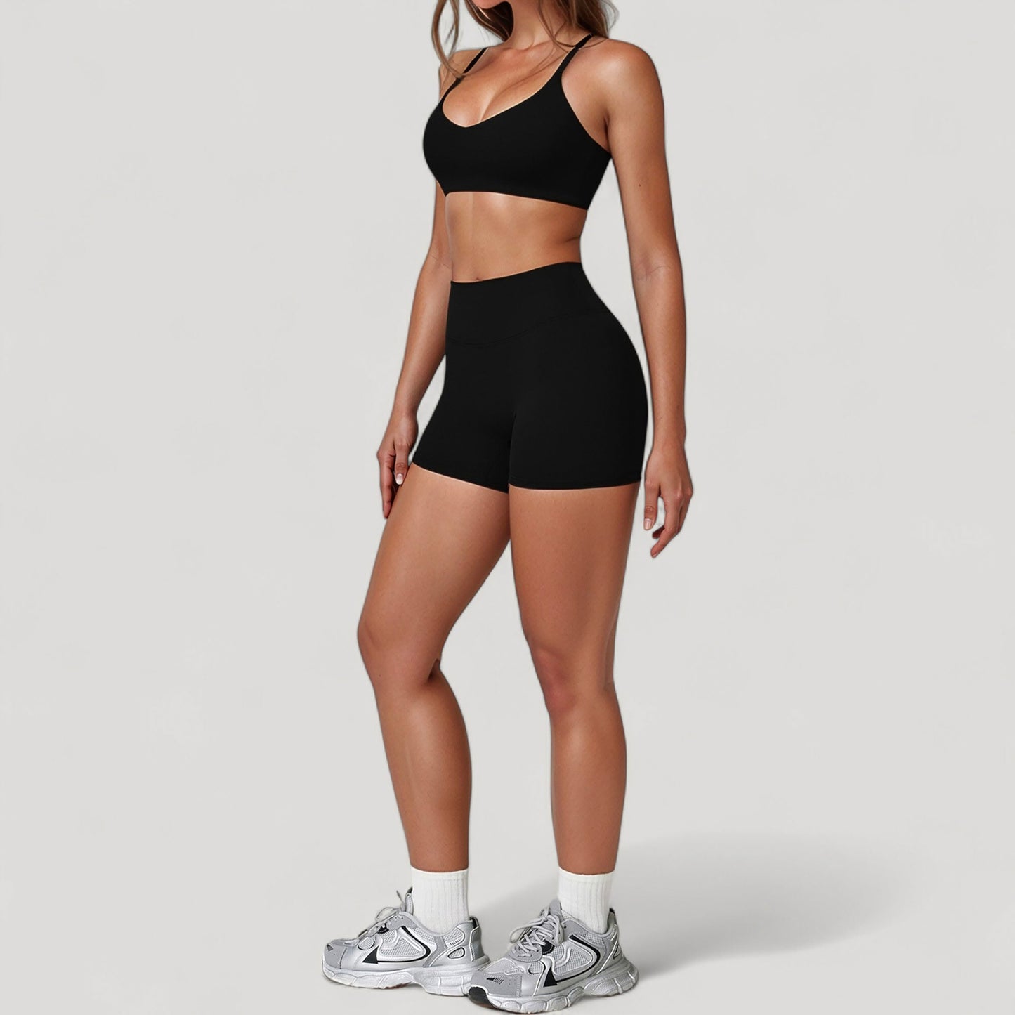 Anna-Kaci Active Women's Scoop Neck Sports Bra with Adjustable Straps and Smooth Stretch Fit