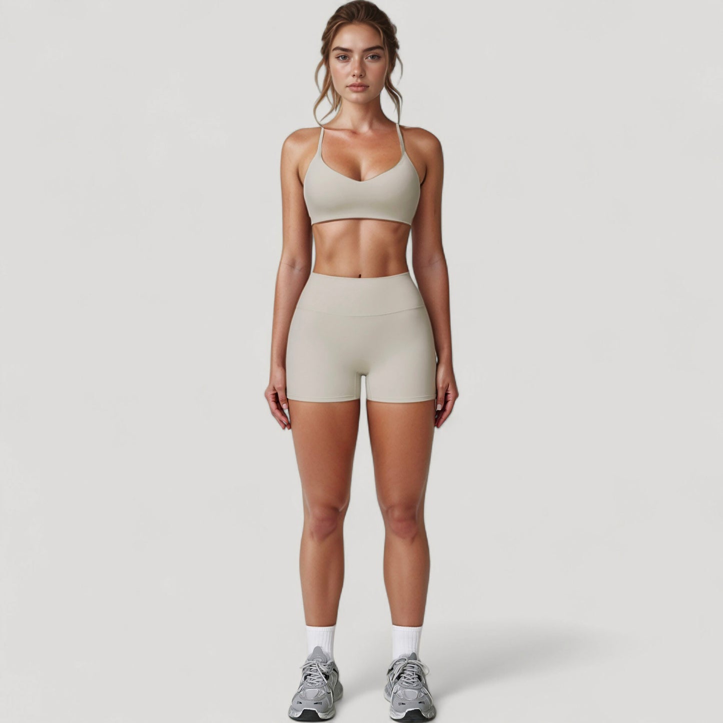 Anna-Kaci Active Women's Scoop Neck Sports Bra with Adjustable Straps and Smooth Stretch Fit