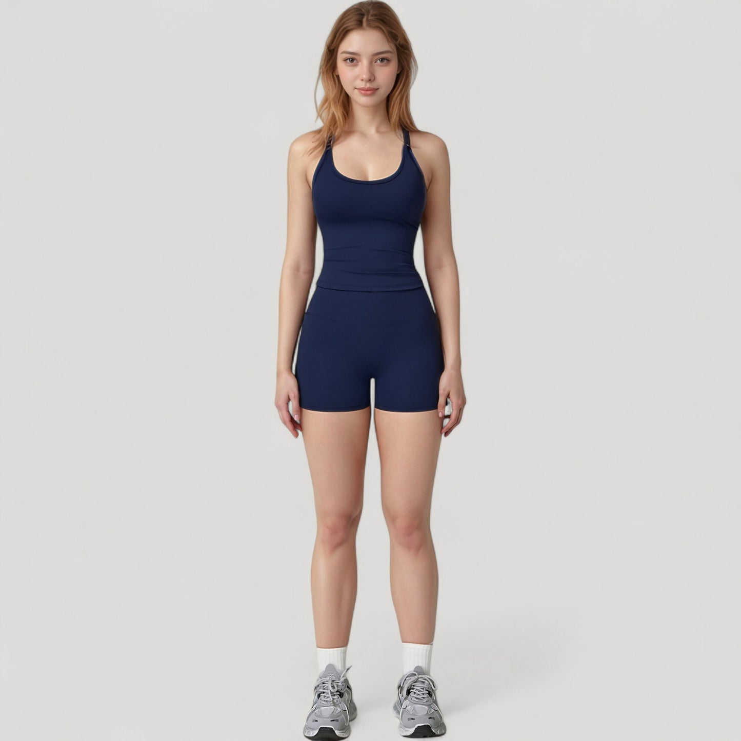 Anna-Kaci Active Women's Scoop Neck Sports Bra with Adjustable Straps and Smooth Stretch Fit