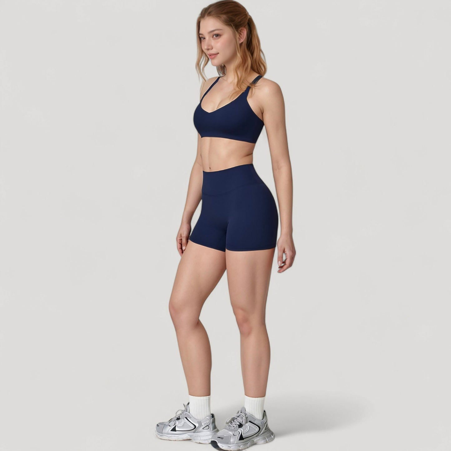 Anna-Kaci Active Women's Scoop Neck Sports Bra with Adjustable Straps and Smooth Stretch Fit