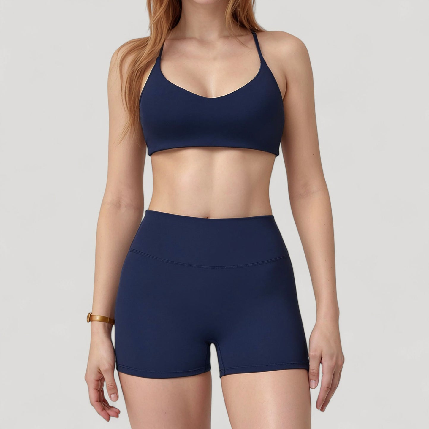 Anna-Kaci Active Women's Scoop Neck Sports Bra with Adjustable Straps and Smooth Stretch Fit