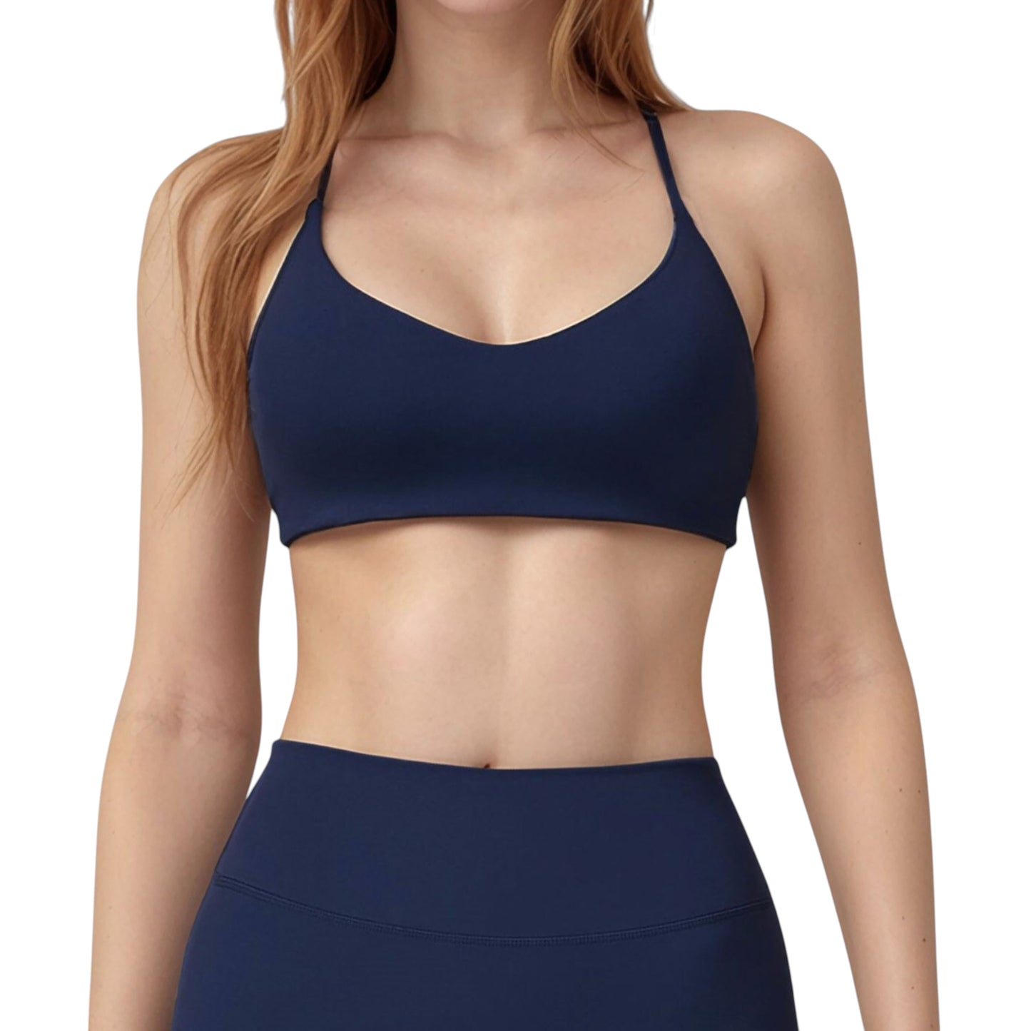 Anna-Kaci Active Women's Scoop Neck Sports Bra with Adjustable Straps and Smooth Stretch Fit