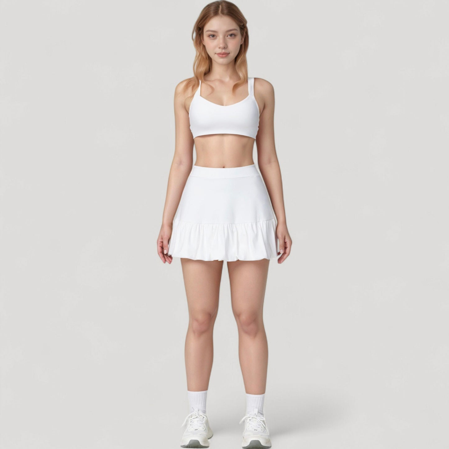 Anna-Kaci Active Women's High Neck Sports Bra with Cutout Back Detail and Wide Underband for Medium Support