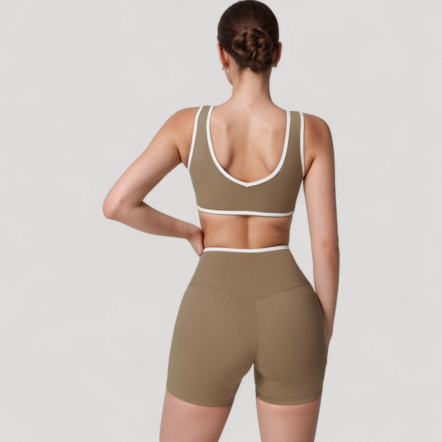 Anna-Kaci Active Women's High Waist Crossover Athletic Shorts with Stretch Fabric and Flattering V Front Waistband