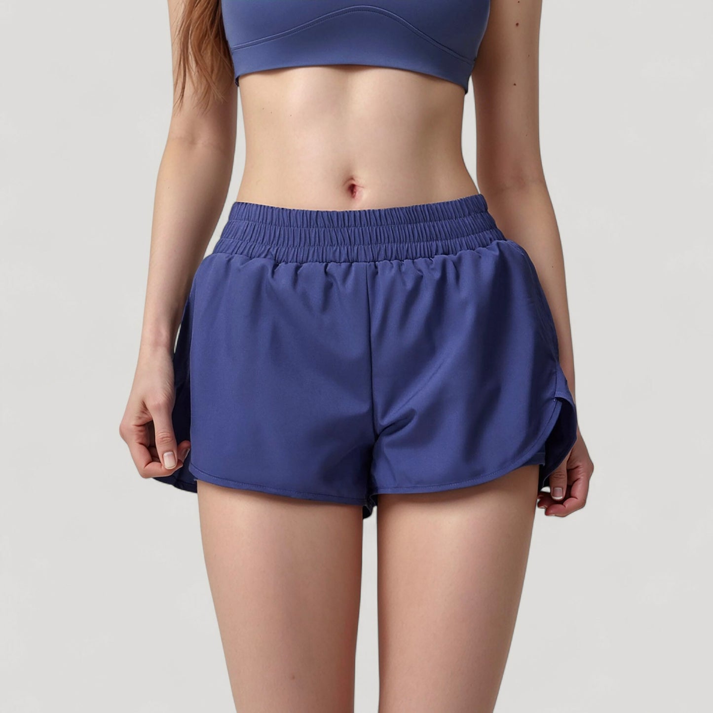 Anna-Kaci Active Women's High Waist Running Shorts with Built-In Liner and Side Pockets for Storage
