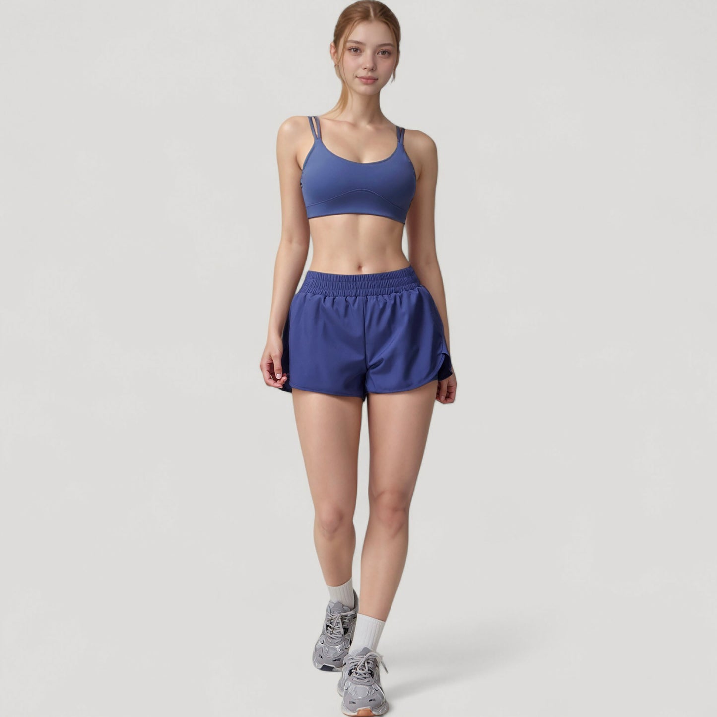 Anna-Kaci Active Women's High Waist Running Shorts with Built-In Liner and Side Pockets for Storage