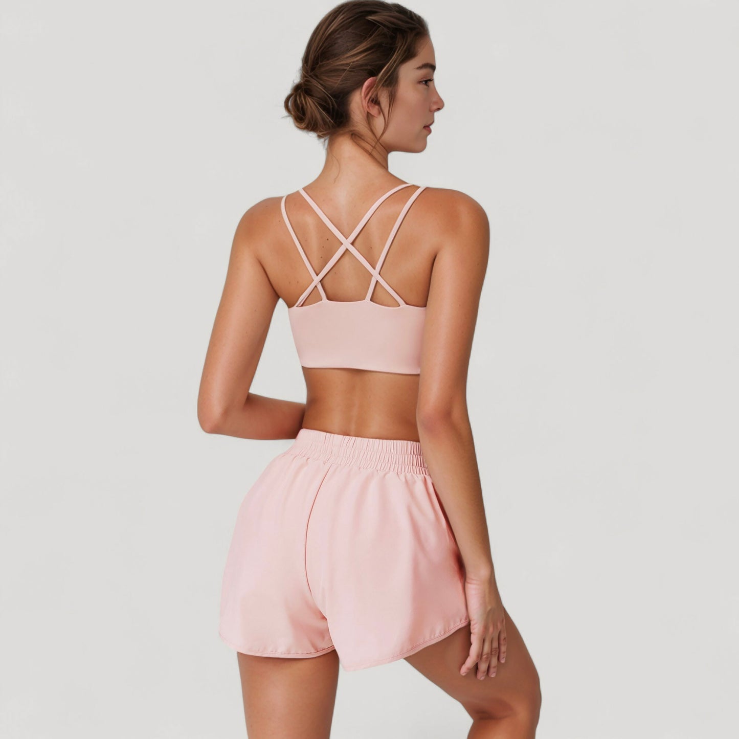 Anna-Kaci Active Women's High Waist Running Shorts with Built-In Liner and Side Pockets for Storage