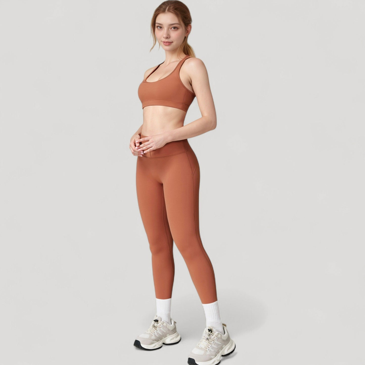 Anna-Kaci Active Women's High Waist Full Length Leggings with Seamless Design and Stretch Fit for Everyday Movement