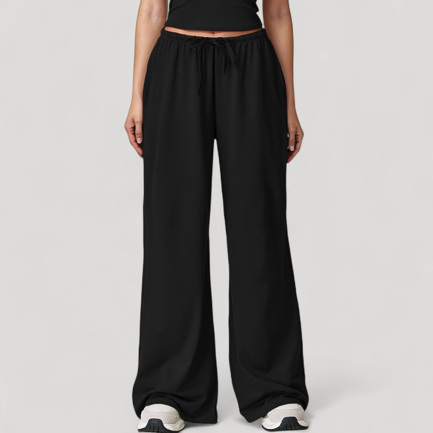 Anna-Kaci Active Women's Wide Leg Lounge Pants with Drawstring Waist and Relaxed Fit for All-Day Comfort