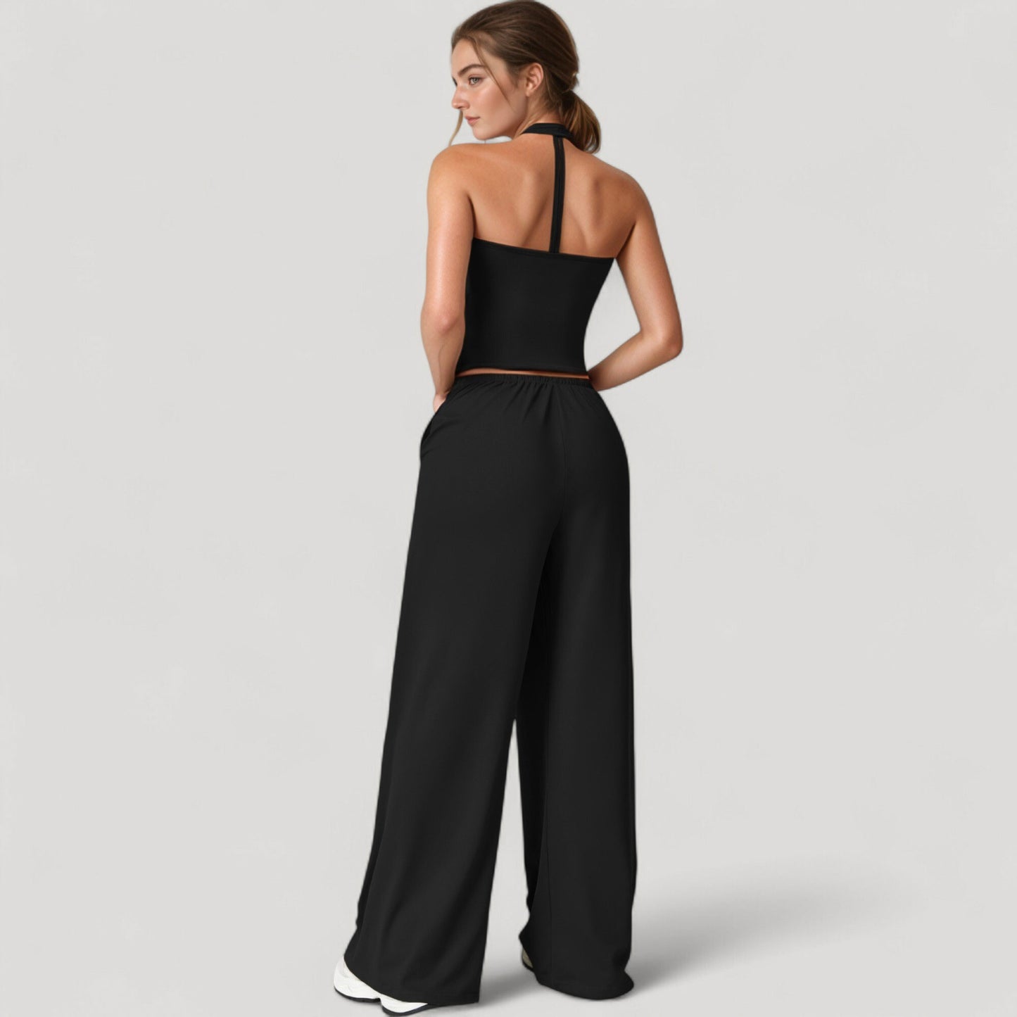 Anna-Kaci Active Women's Wide Leg Lounge Pants with Drawstring Waist and Relaxed Fit for All-Day Comfort