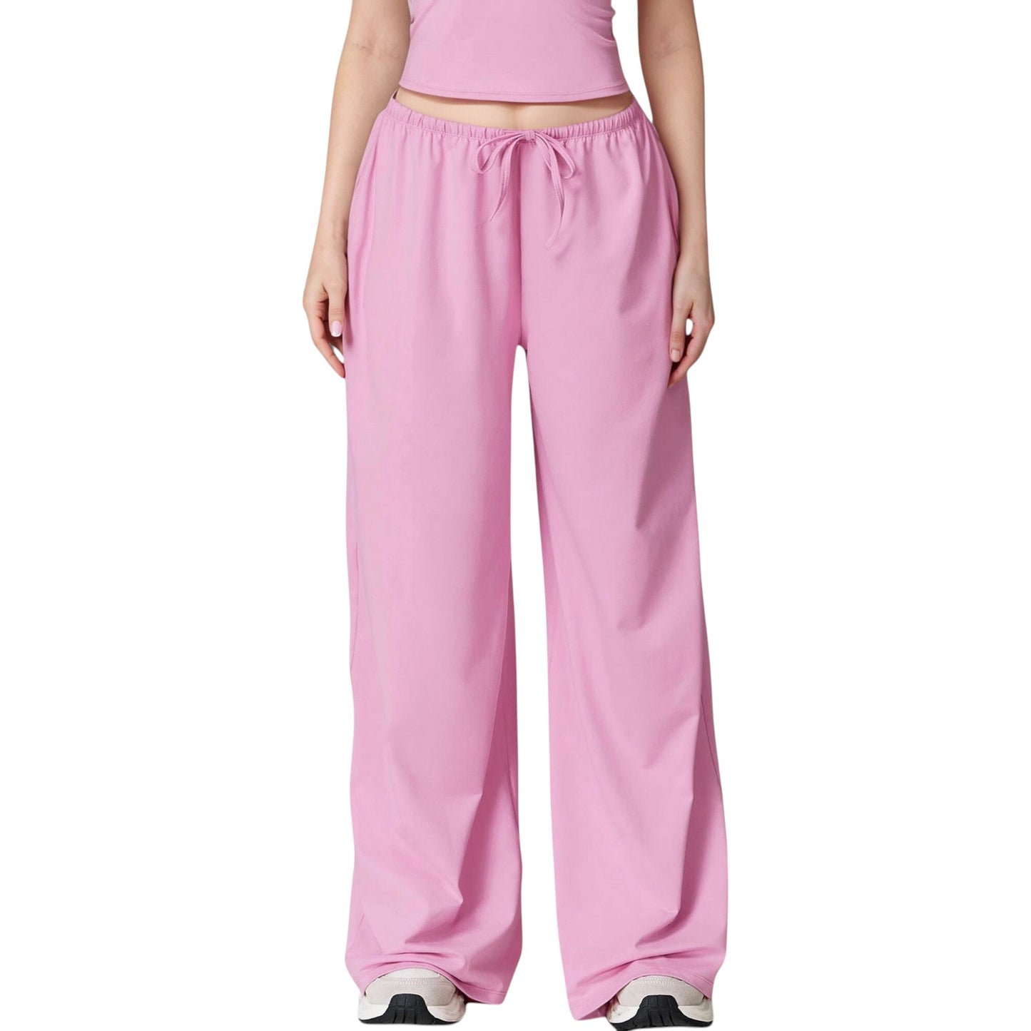 Anna-Kaci Active Women's Wide Leg Lounge Pants with Drawstring Waist and Relaxed Fit for All-Day Comfort