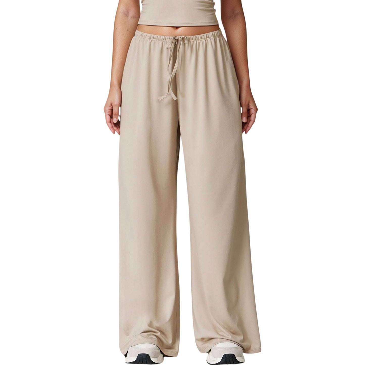 Anna-Kaci Active Women's Wide Leg Lounge Pants with Drawstring Waist and Relaxed Fit for All-Day Comfort