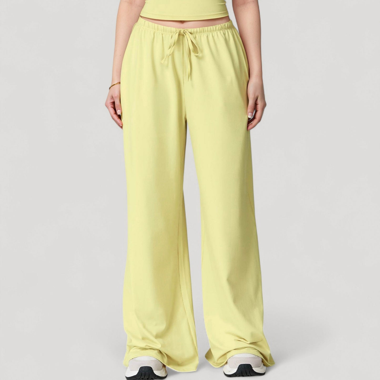 Anna-Kaci Active Women's Wide Leg Lounge Pants with Drawstring Waist and Relaxed Fit for All-Day Comfort