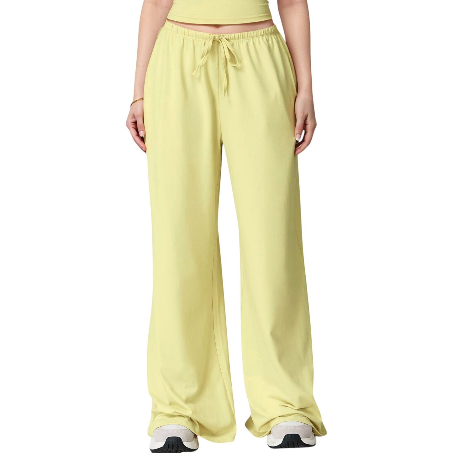 Anna-Kaci Active Women's Wide Leg Lounge Pants with Drawstring Waist and Relaxed Fit for All-Day Comfort