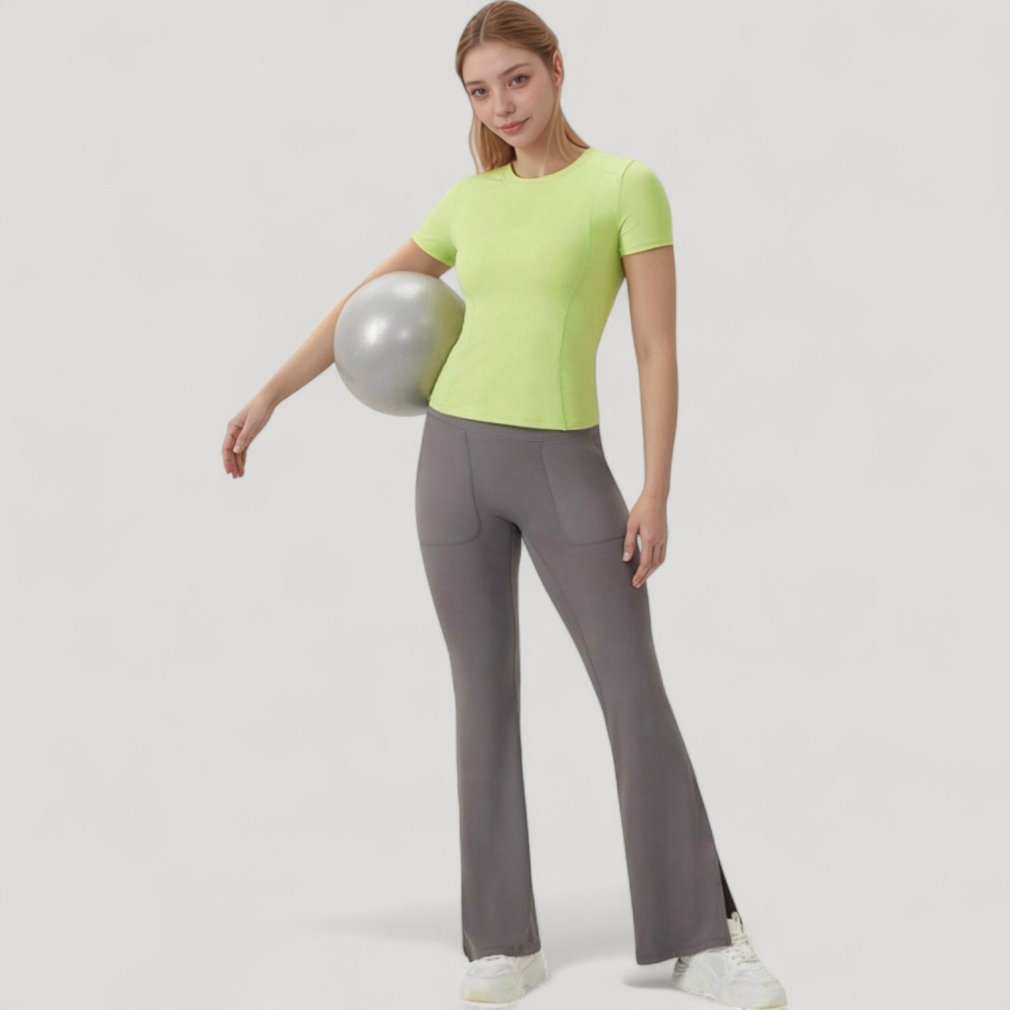 Anna-Kaci Women's Short Sleeve Performance Tee with Crew Neck and Slim Fit Stretch Fabric