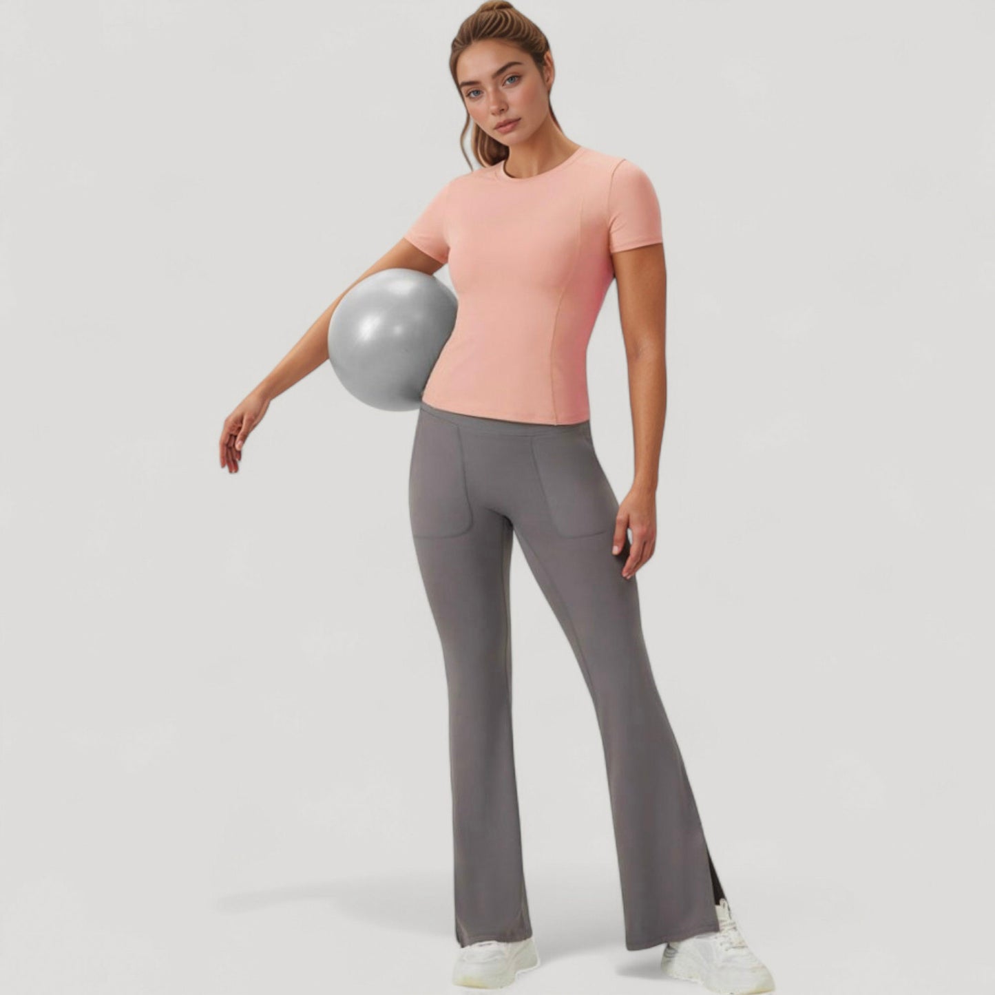 Anna-Kaci Women's Short Sleeve Performance Tee with Crew Neck and Slim Fit Stretch Fabric