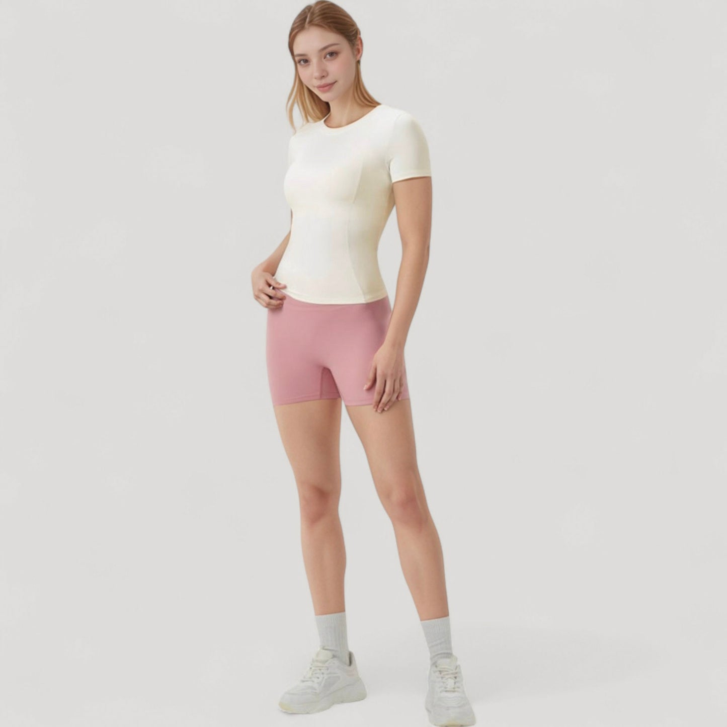 Anna-Kaci Women's Short Sleeve Performance Tee with Crew Neck and Slim Fit Stretch Fabric