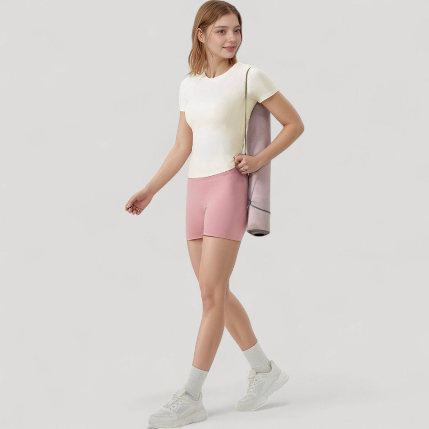 Anna-Kaci Women's Short Sleeve Performance Tee with Crew Neck and Slim Fit Stretch Fabric