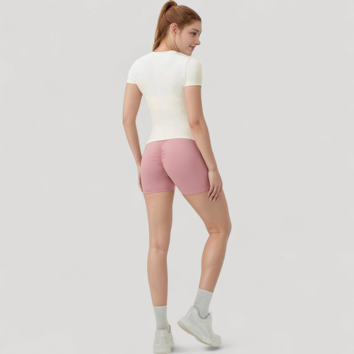 Anna-Kaci Women's Short Sleeve Performance Tee with Crew Neck and Slim Fit Stretch Fabric