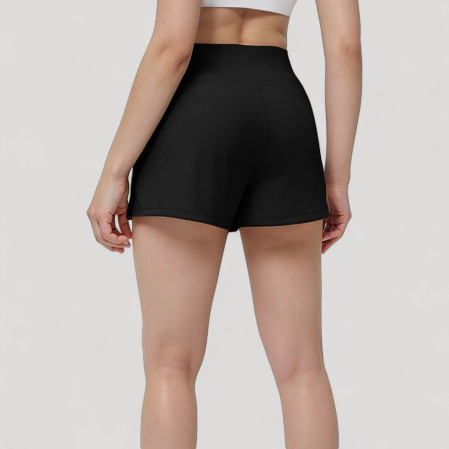 Anna-Kaci Active Women's High Waist Performance Shorts with Wide Waistband and Side Pockets for Active Comfort