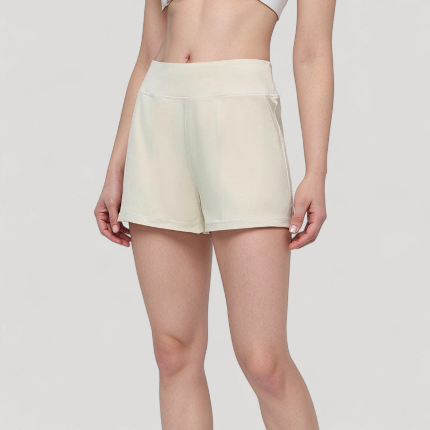 Anna-Kaci Active Women's High Waist Performance Shorts with Wide Waistband and Side Pockets for Active Comfort
