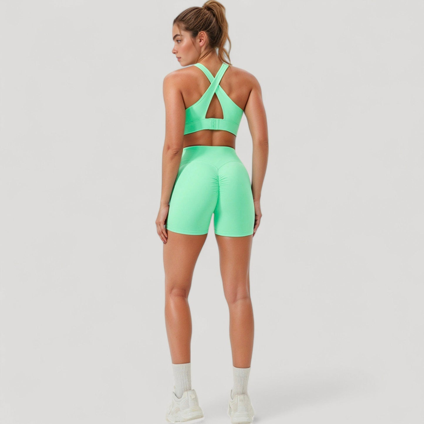 Anna-Kaci Active Women's High Waist Seamless Active Shorts with Smooth Finish and Body-Hugging Stretch Fit