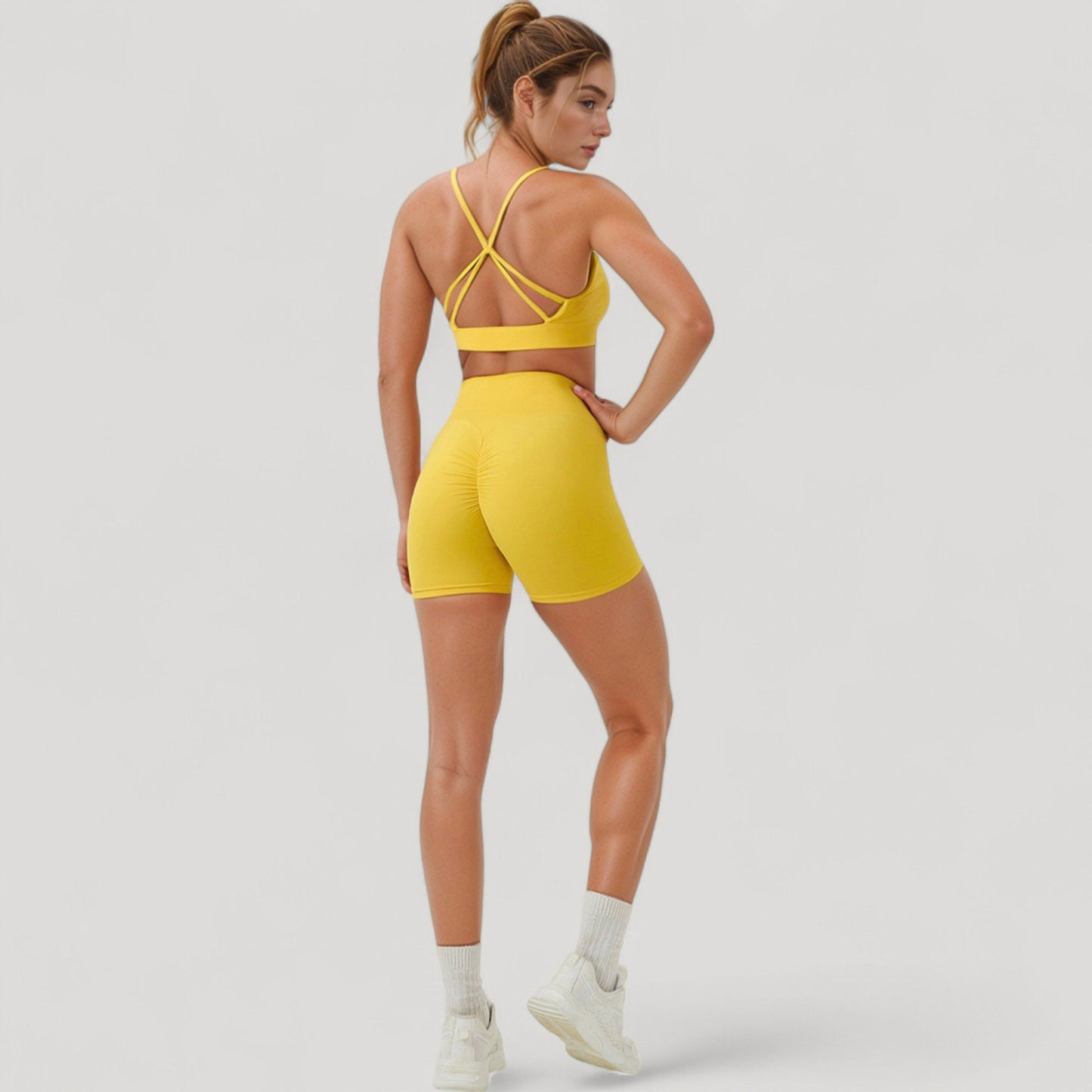 Anna-Kaci Active Women's High Waist Seamless Active Shorts with Smooth Finish and Body-Hugging Stretch Fit