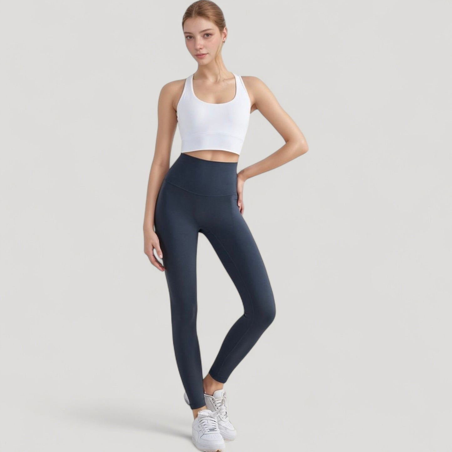 Anna-Kaci Active Women's Scoop Neck Sports Bra Top with Wide Straps and Soft Stretch Fit