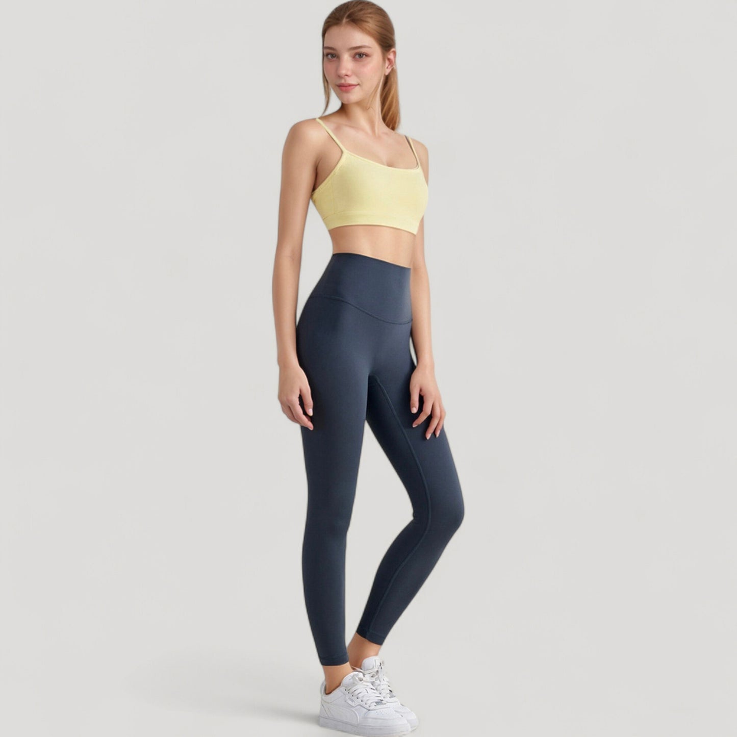 Anna-Kaci Active Women's Spaghetti Strap Scoop Neck Sports Bra Top with Lightweight Stretch Fabric