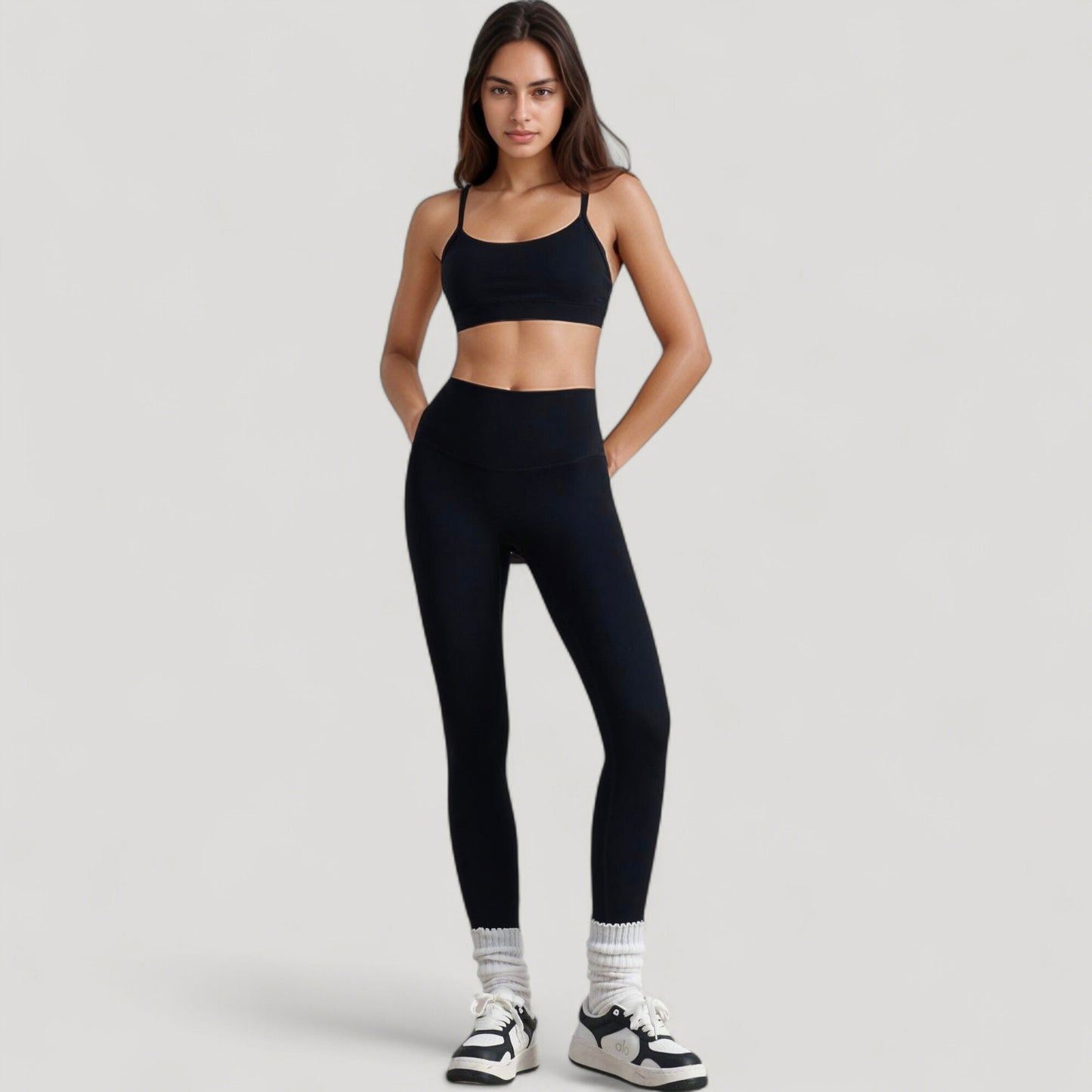 Anna-Kaci Active Women's Scoop Neck Sports Bra Top with Adjustable Thin Straps and Seamless Lightweight Fabric