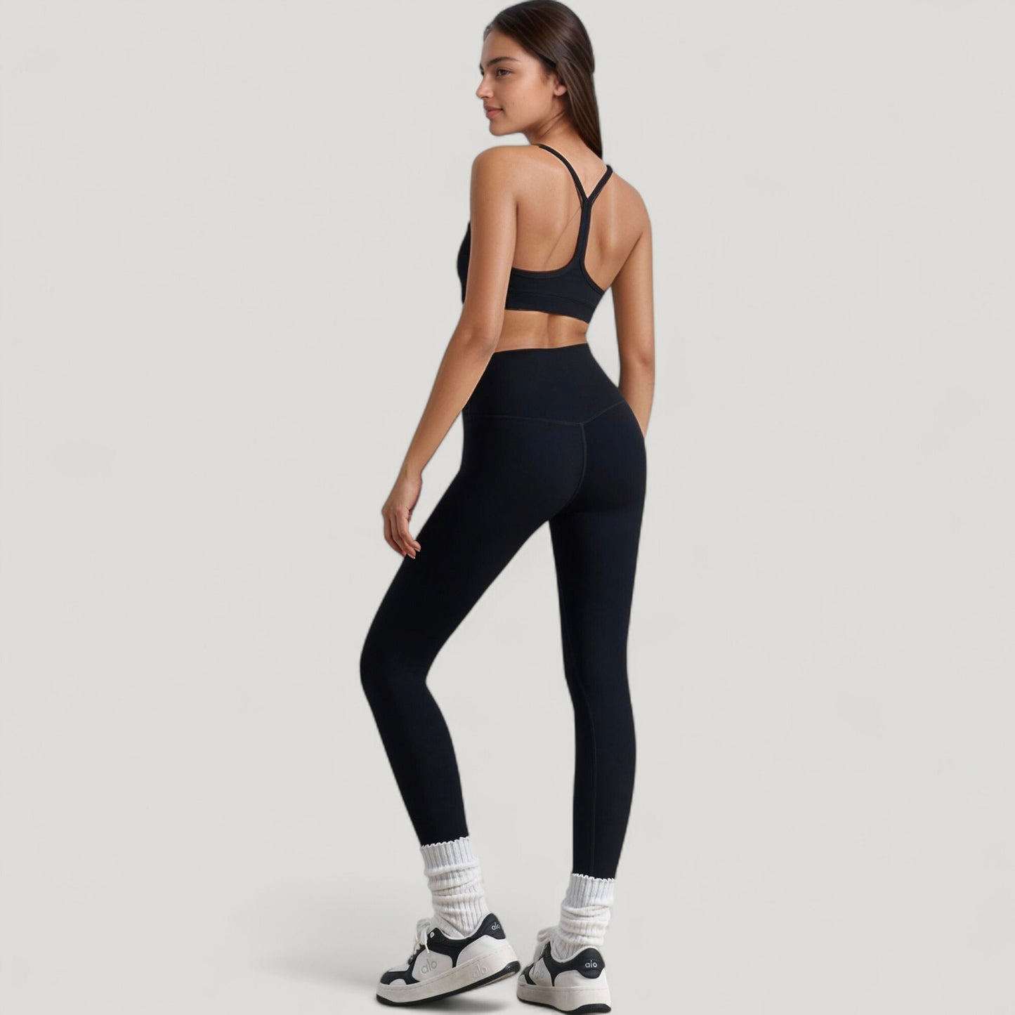 Anna-Kaci Active Women's Scoop Neck Sports Bra Top with Adjustable Thin Straps and Seamless Lightweight Fabric