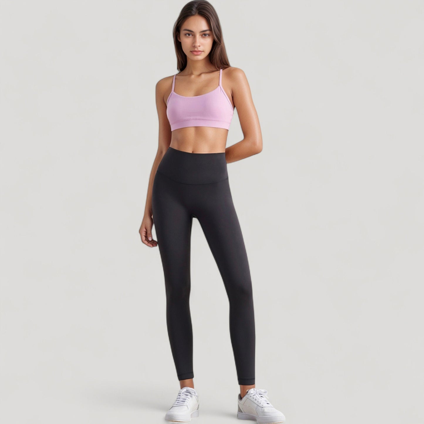 Anna-Kaci Active Women's Scoop Neck Sports Bra Top with Adjustable Thin Straps and Seamless Lightweight Fabric