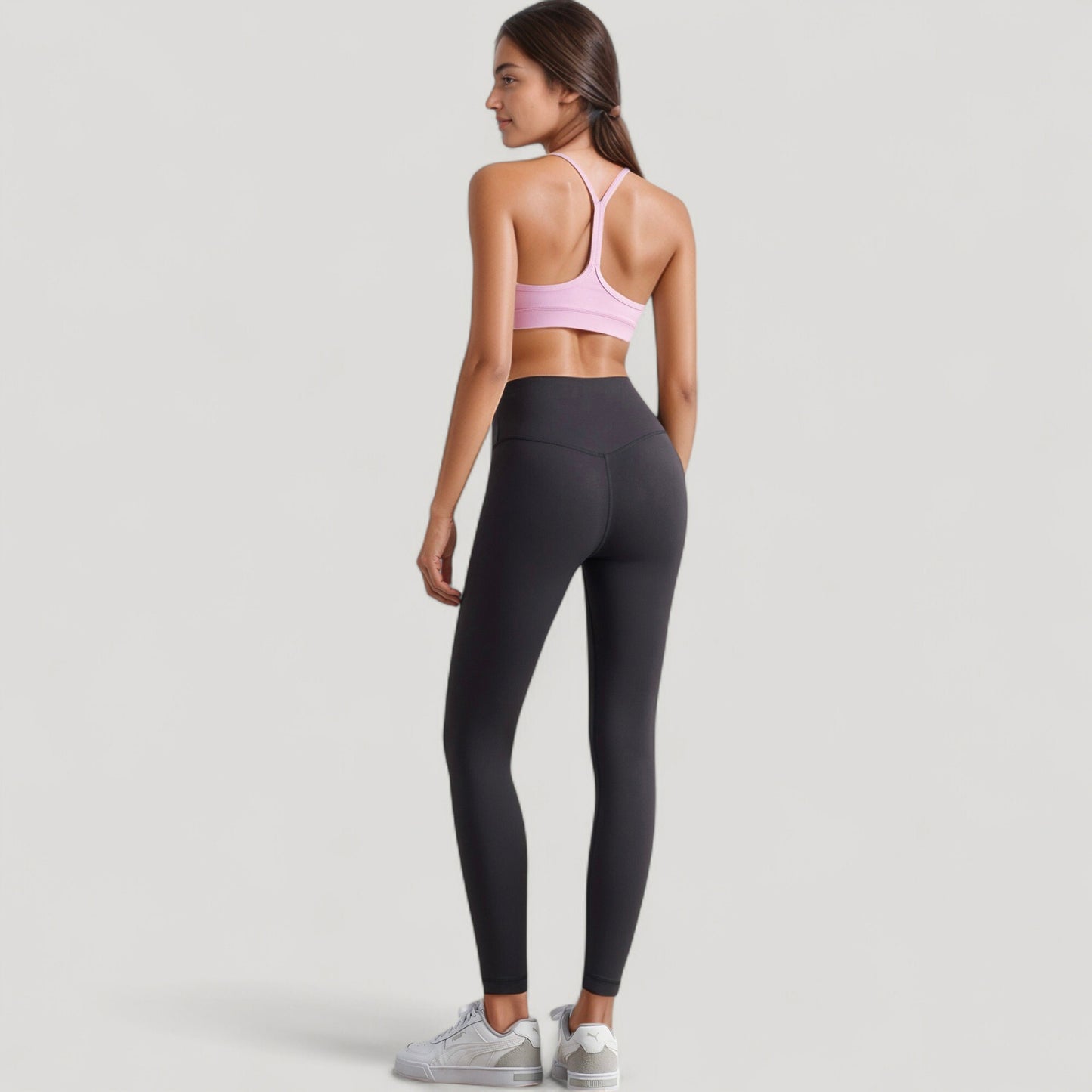 Anna-Kaci Active Women's Scoop Neck Sports Bra Top with Adjustable Thin Straps and Seamless Lightweight Fabric