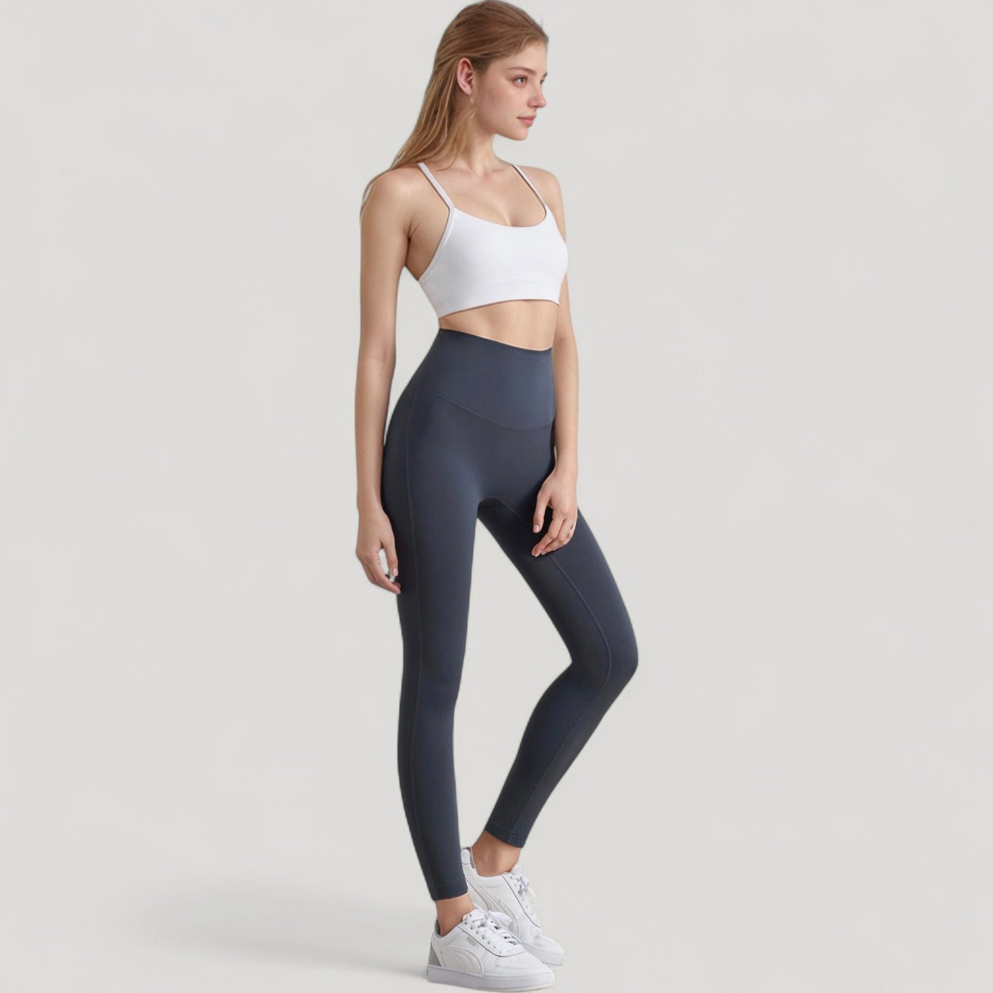 Anna-Kaci Active Women's Scoop Neck Sports Bra Top with Adjustable Thin Straps and Seamless Lightweight Fabric