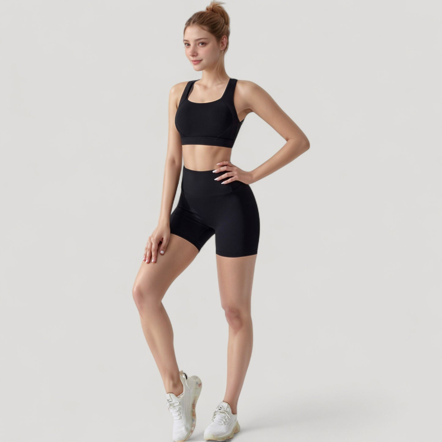 Anna-Kaci Active Women's High Waist Compression Athletic Shorts with Supportive Stretch Fit and Streamlined Seams