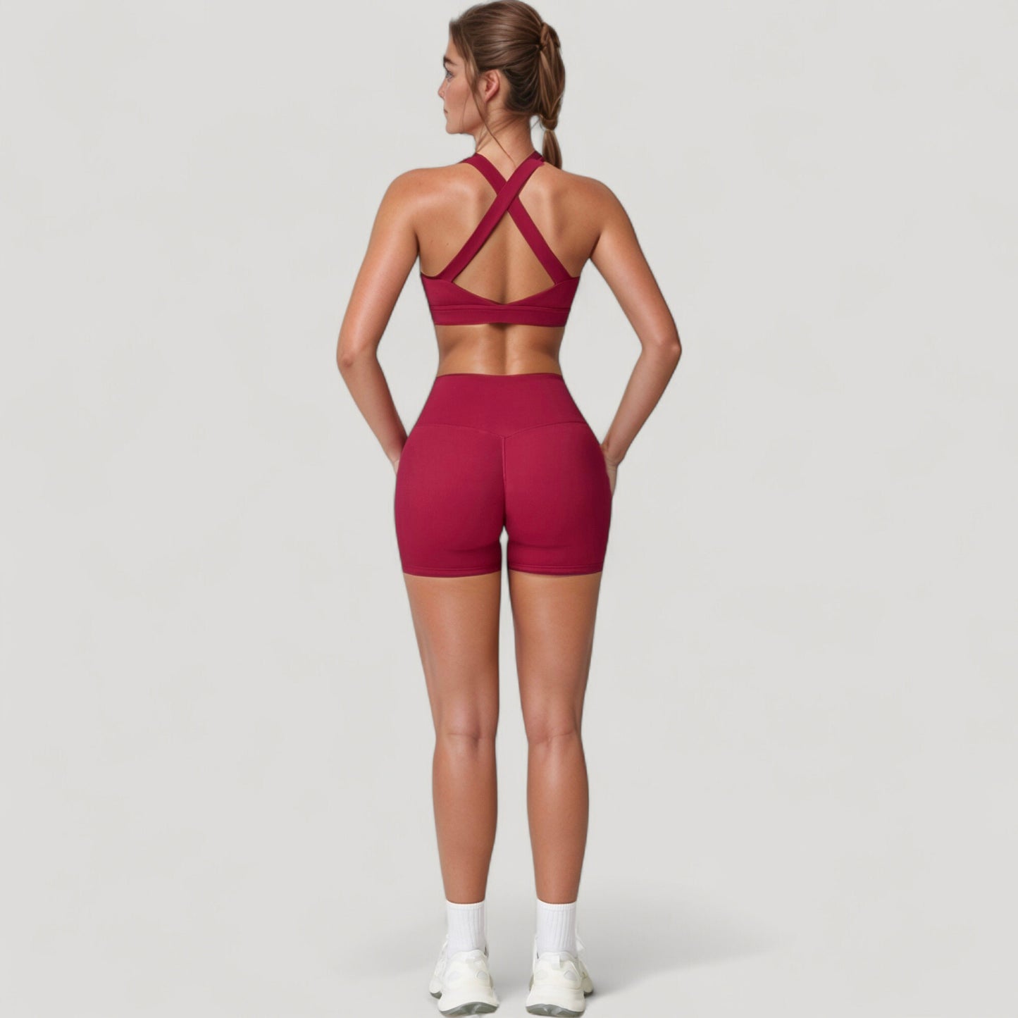 Anna-Kaci Active Women's High Waist Compression Athletic Shorts with Supportive Stretch Fit and Streamlined Seams