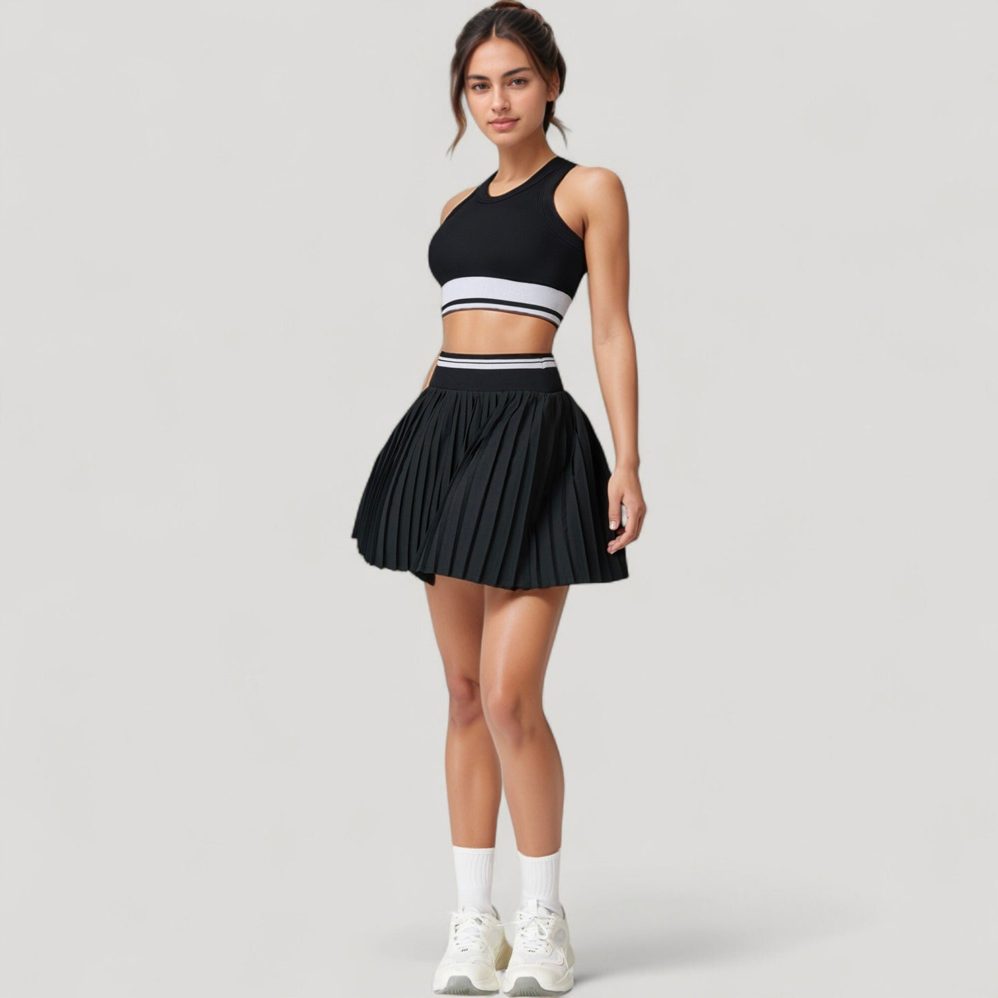 Anna-Kaci Active Women's Pleated Tennis Skirt with Built-In Shorts and Side Pocket for Sporty Style and Functional Movement