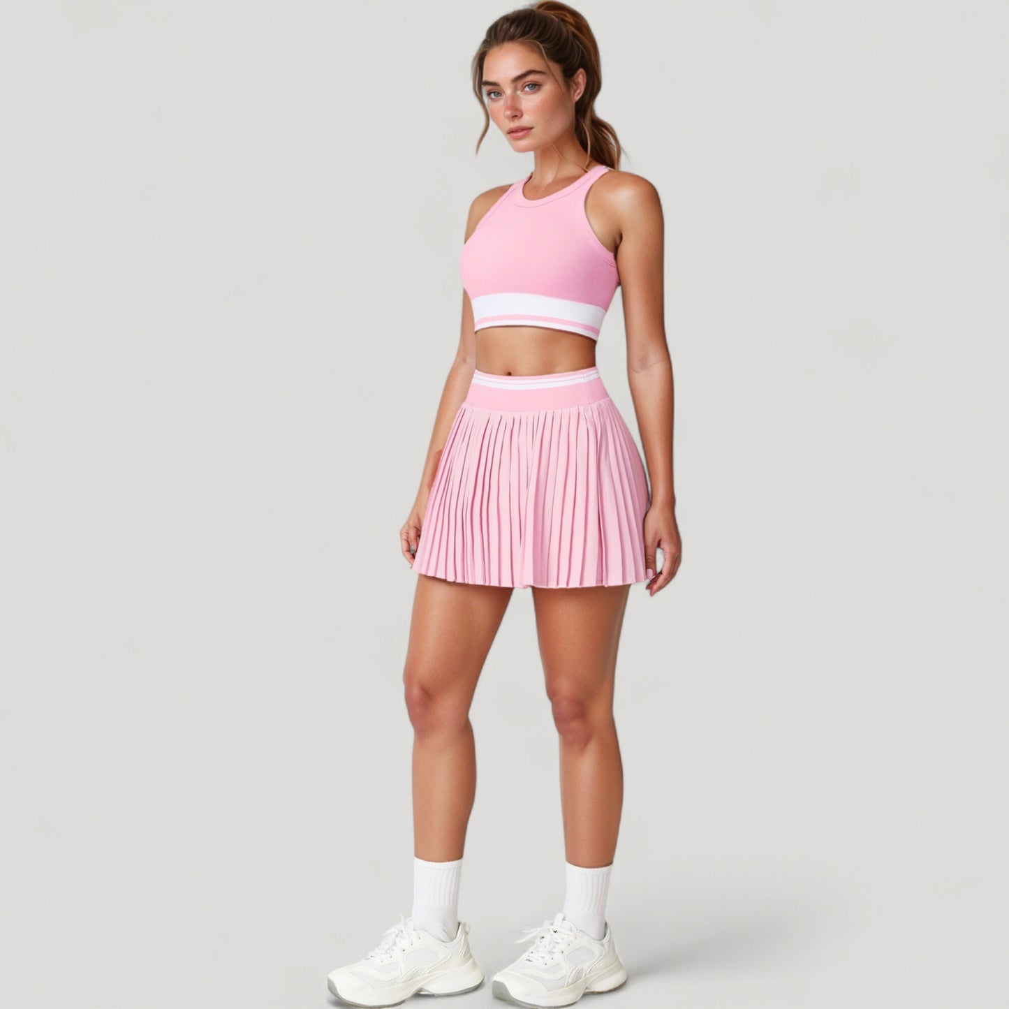 Anna-Kaci Active Women's Pleated Tennis Skirt with Built-In Shorts and Side Pocket for Sporty Style and Functional Movement