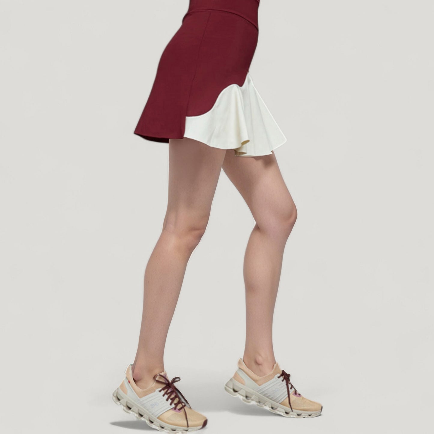 Anna-Kaci Active Women's High Waist Colorblock Tennis Skirt with Sculpted Contrast Design and Flared Hem