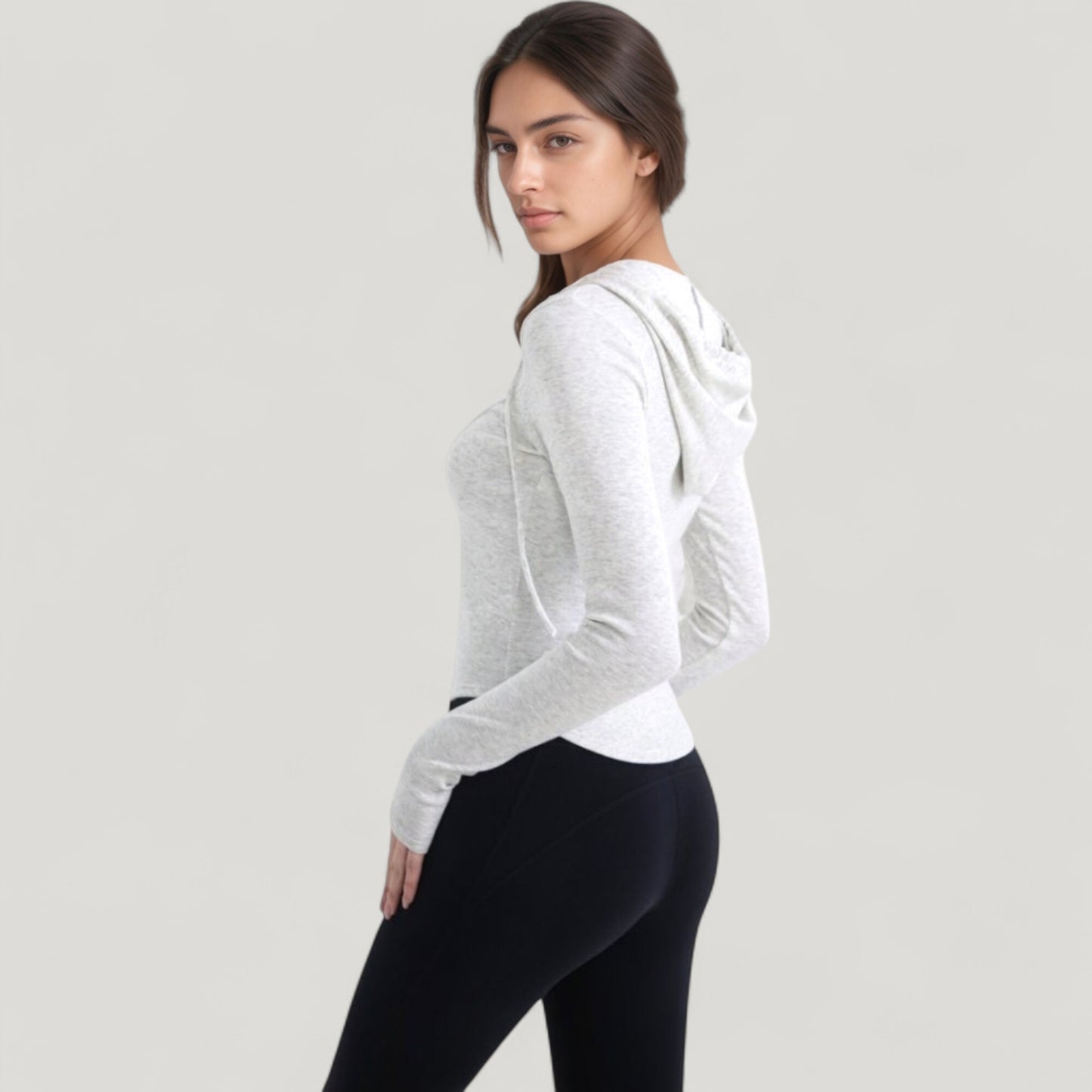 Anna-Kaci Active Women's Long Sleeve Pullover Hoodie Top with Half Zip Front and Thumbhole Cuffs