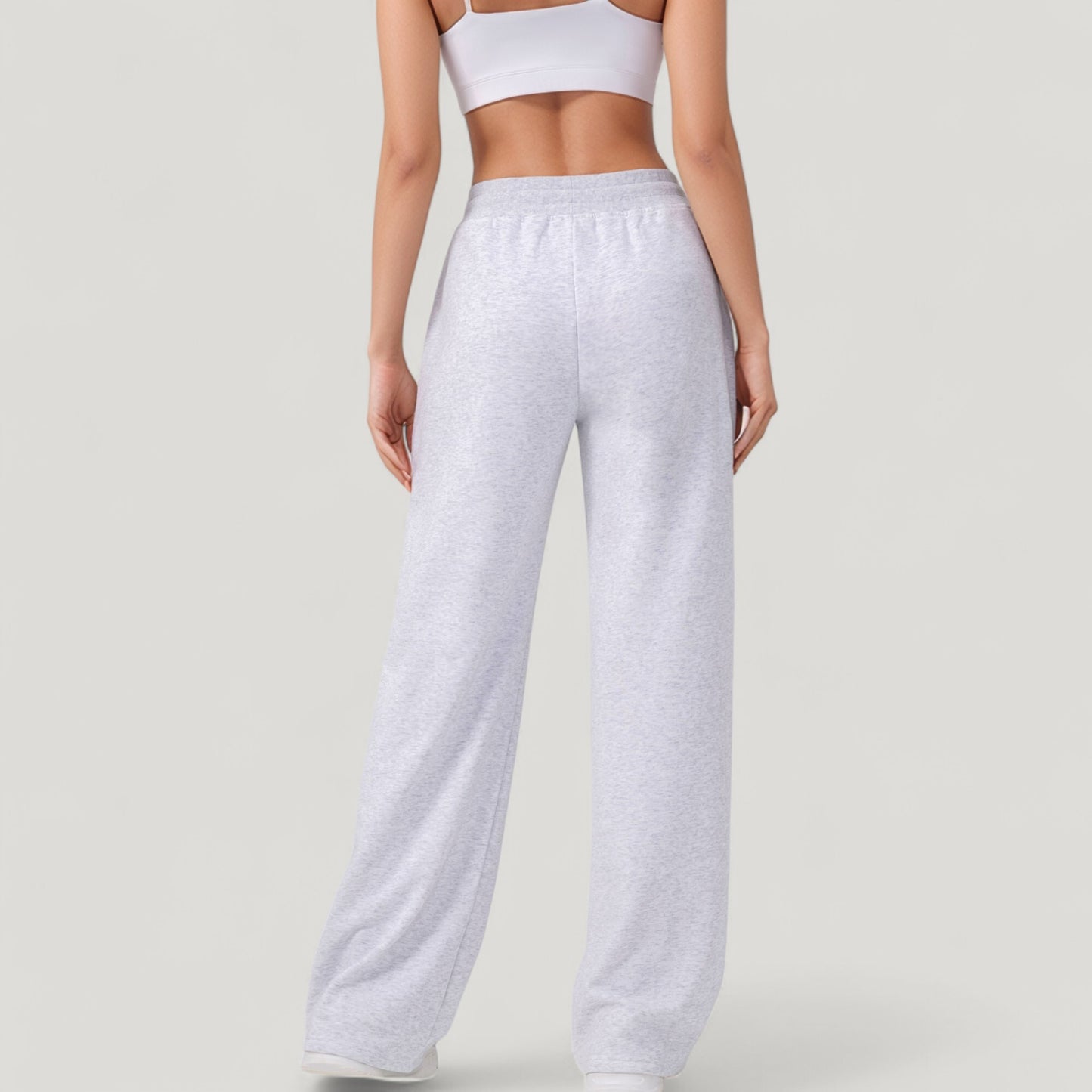 Anna-Kaci Active Women's Wide Leg Lounge Pants with Elastic Waistband and Adjustable Drawstring Closure